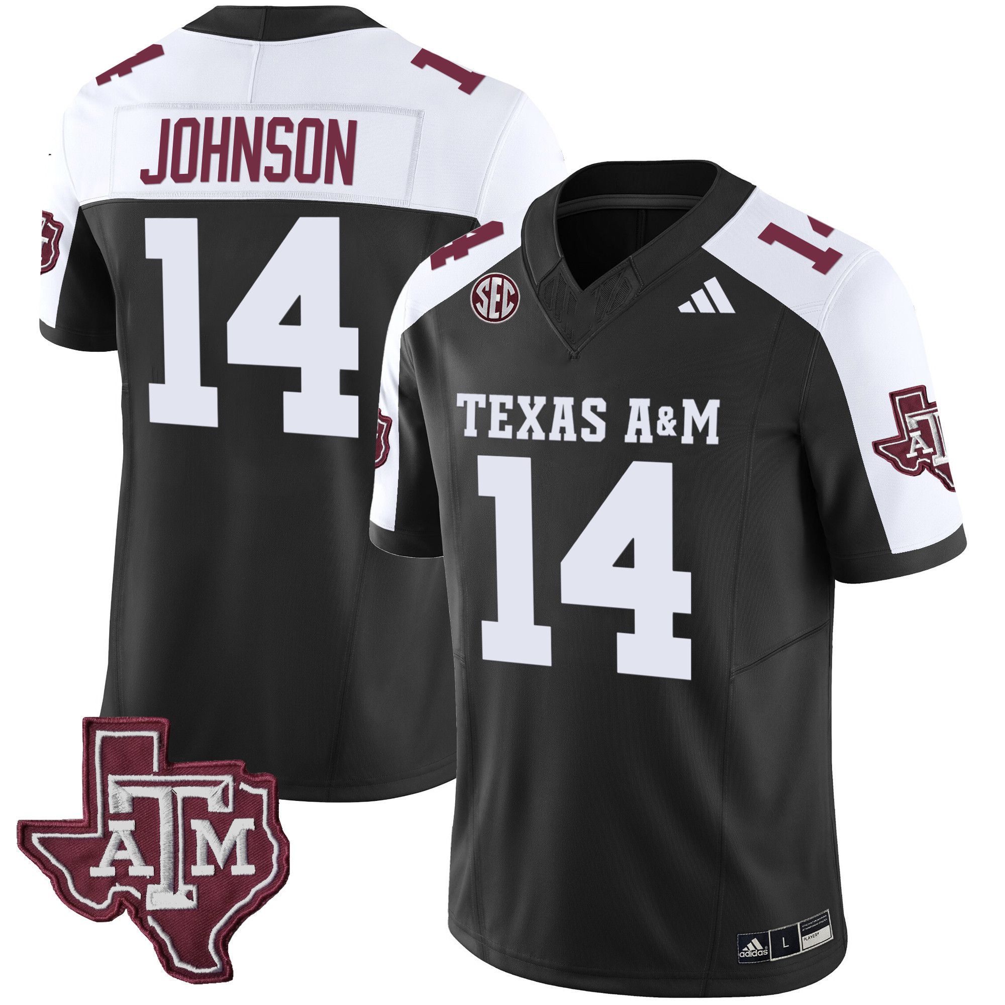 Men Texas A&M Aggies #14 Johnson Black 2024 Vapor Limited NCAA Jersey->indianapolis colts->NFL Jersey